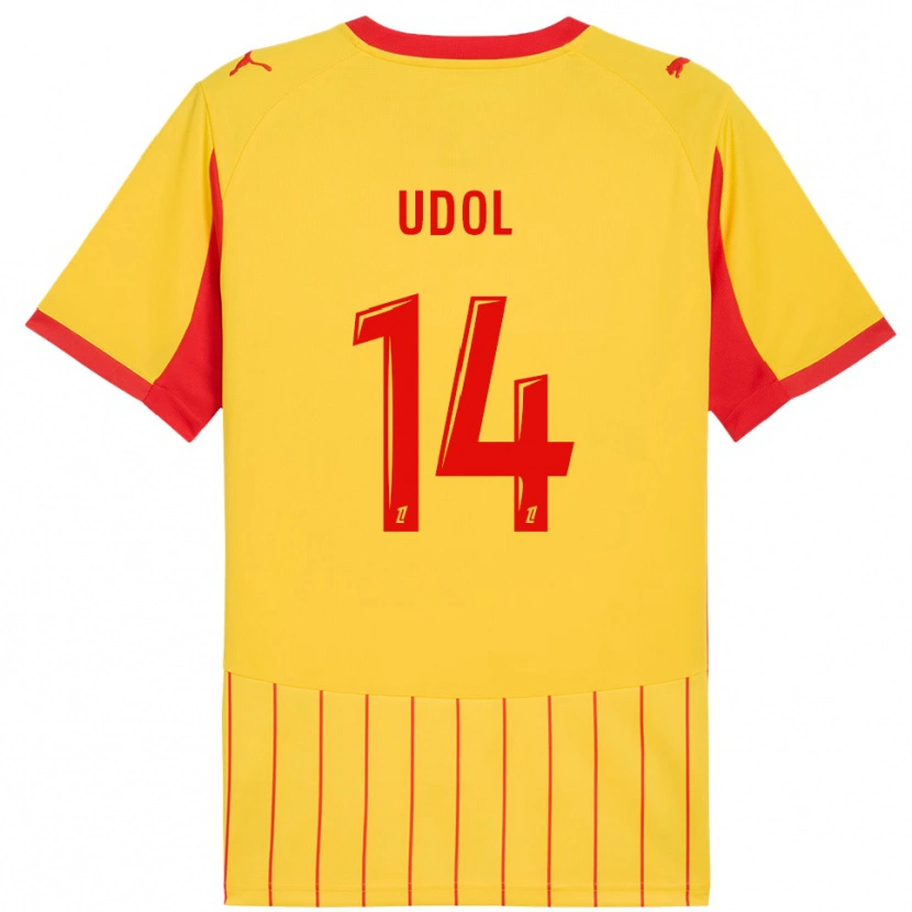 DanxenレディースMatthieu Udol#14黄赤ホームシャツ2025/26ジャージーユニフォーム