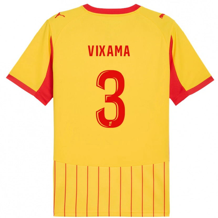 DanxenレディースDavidson Vixama#3黄赤ホームシャツ2025/26ジャージーユニフォーム