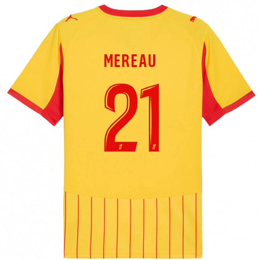 DanxenレディースAlizée Mereau#21黄赤ホームシャツ2025/26ジャージーユニフォーム