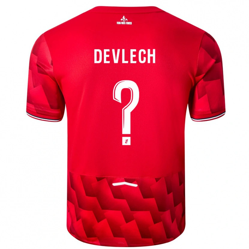 DanxenレディースGwenaëlle Devleesschauwer#0赤白ホームシャツ2025/26ジャージーユニフォーム