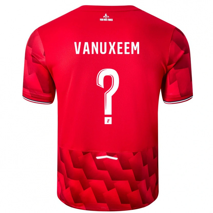 DanxenレディースJoséphine Vanuxeem#0赤白ホームシャツ2025/26ジャージーユニフォーム