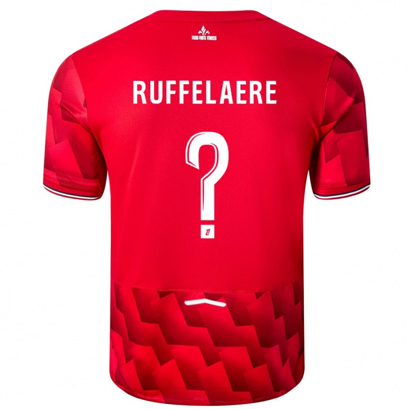 DanxenレディースPerrine Ruffelaere#0赤白ホームシャツ2025/26ジャージーユニフォーム