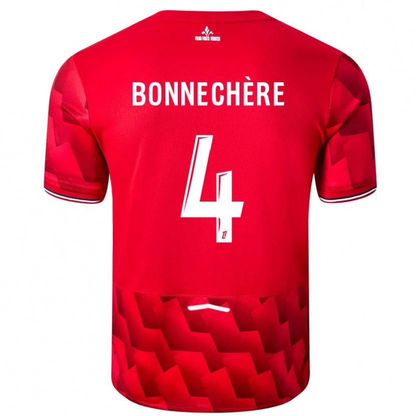 DanxenレディースVictor Bonnechère#4赤白ホームシャツ2025/26ジャージーユニフォーム