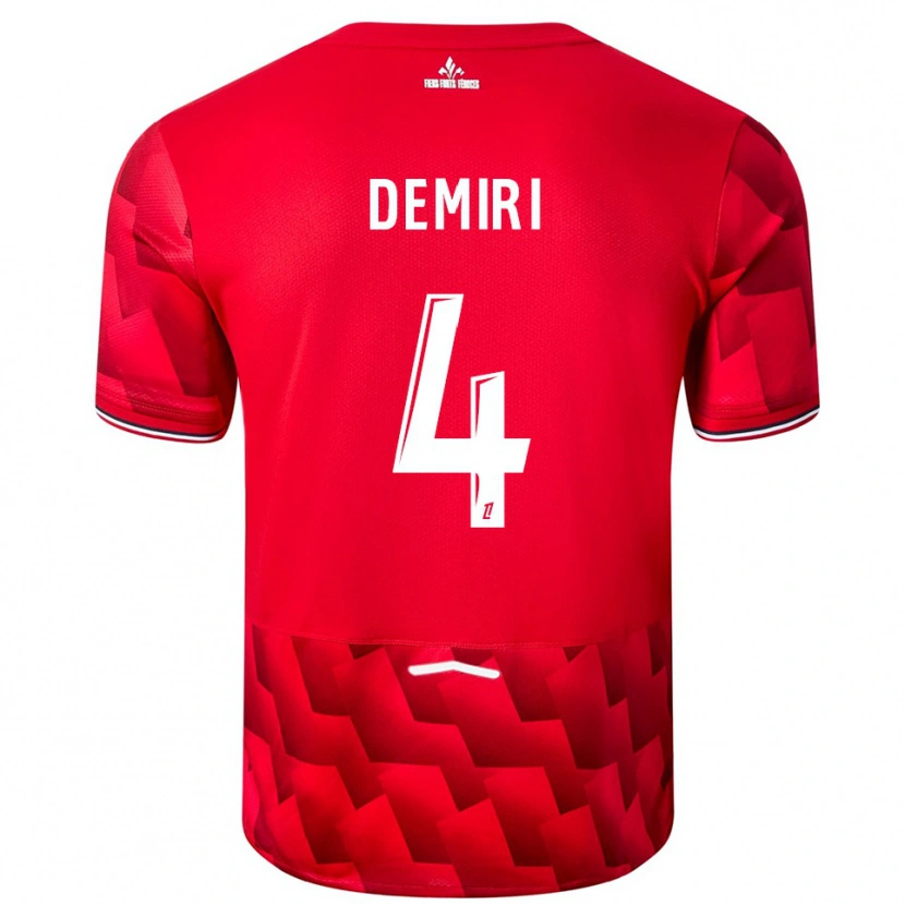 DanxenレディースAndi Demiri#4赤白ホームシャツ2025/26ジャージーユニフォーム