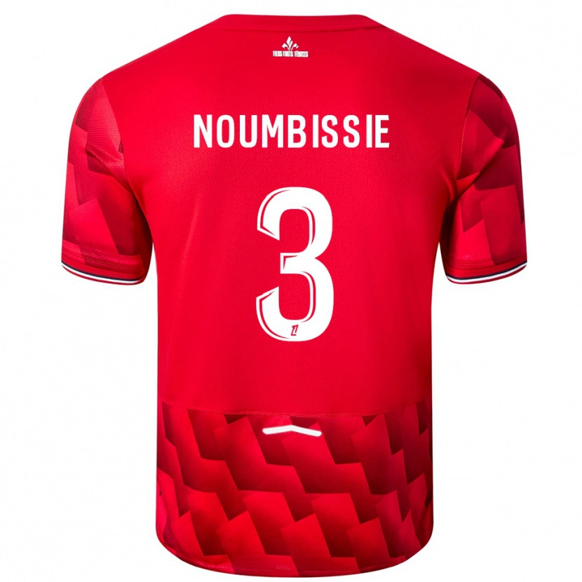 DanxenレディースStéphane Noumbissie#3赤白ホームシャツ2025/26ジャージーユニフォーム