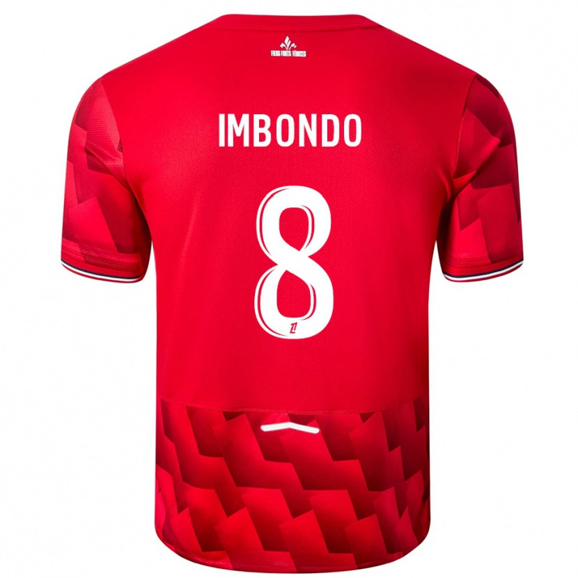 DanxenレディースRamses Imbondo#8赤白ホームシャツ2025/26ジャージーユニフォーム
