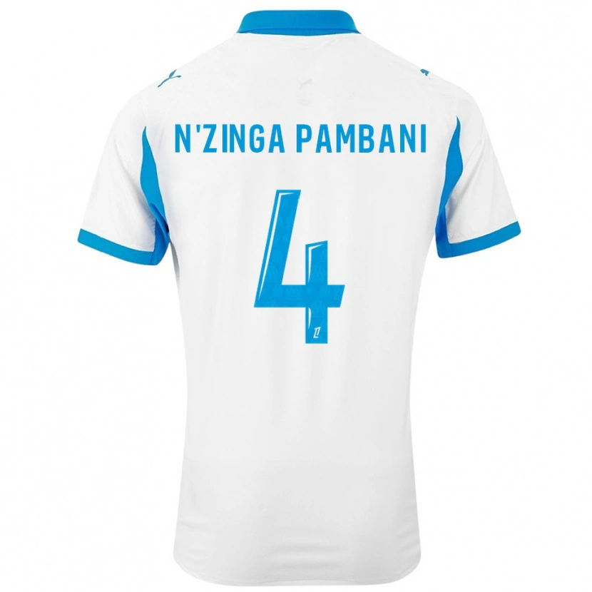 DanxenレディースPladi N'zinga Pambani#4白空色ホームシャツ2025/26ジャージーユニフォーム