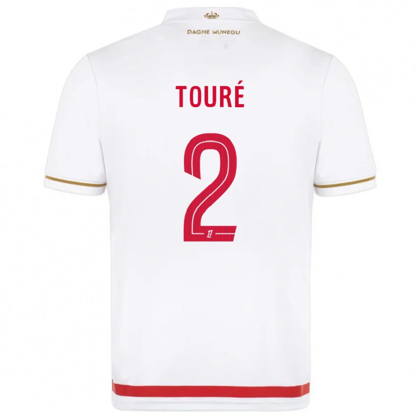 DanxenレディースIlane Touré#2赤白ホームシャツ2025/26ジャージーユニフォーム
