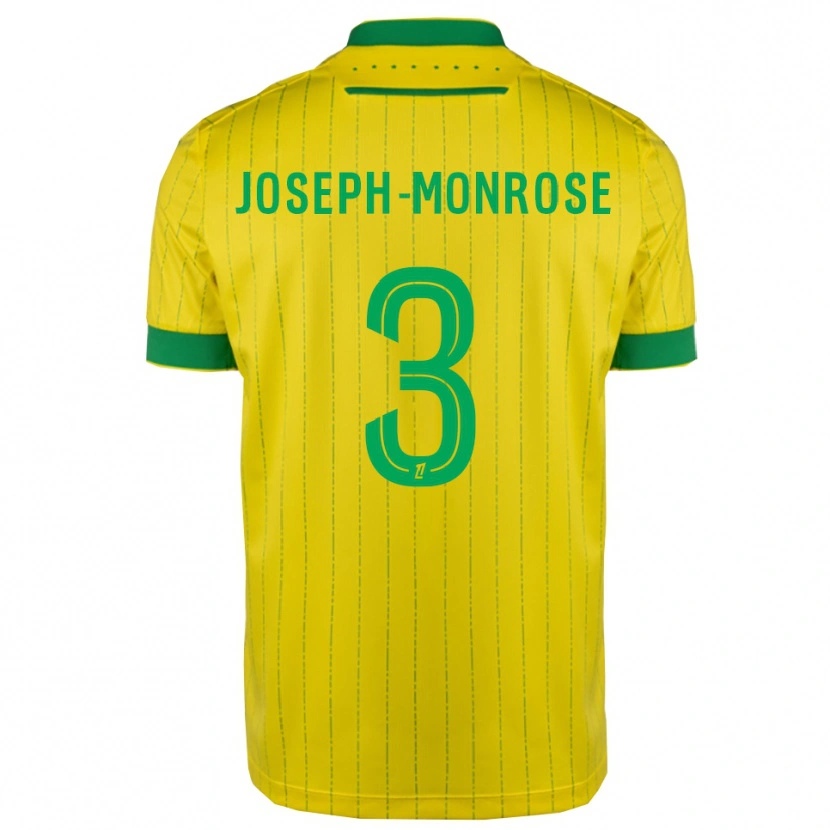 DanxenレディースFlorian Joseph-Monrose#3黄緑ホームシャツ2025/26ジャージーユニフォーム
