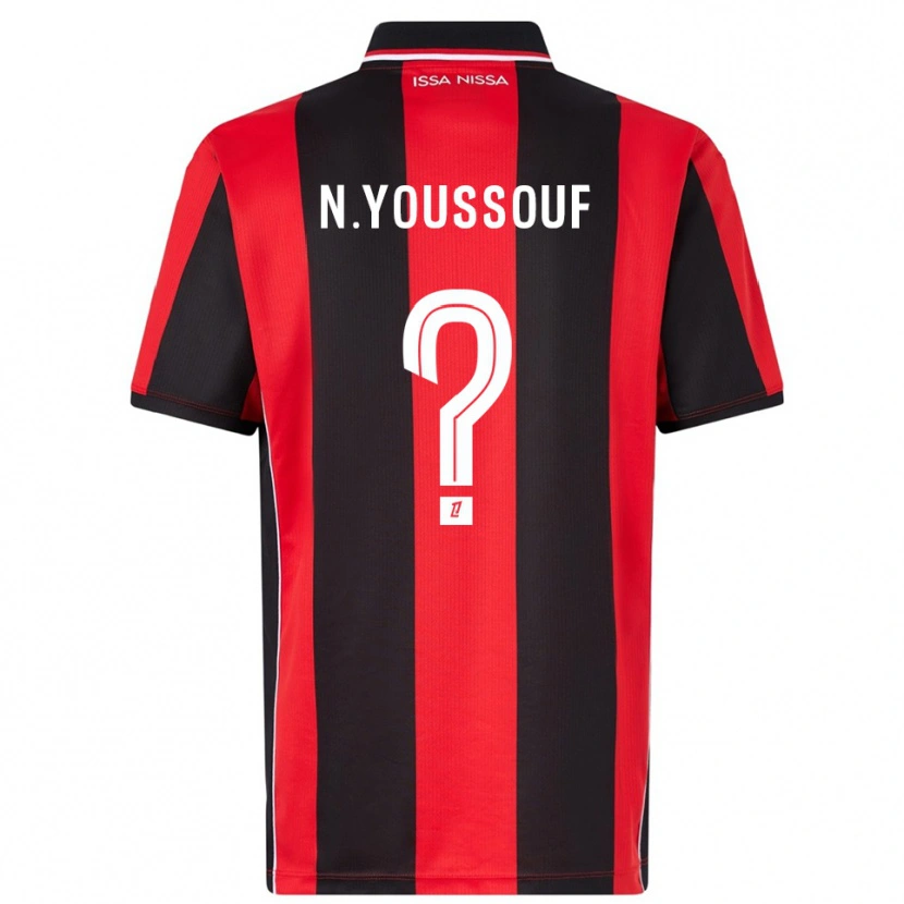 DanxenレディースNaké Youssouf#0赤黒ホームシャツ2025/26ジャージーユニフォーム