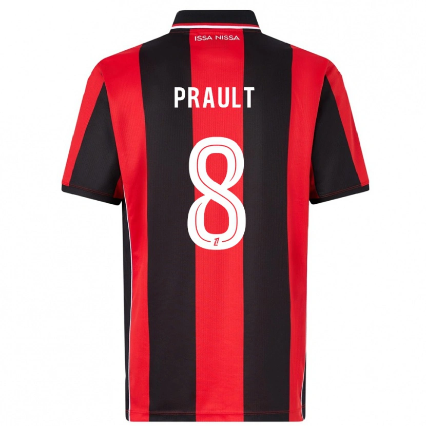 DanxenレディースJade Prault#8赤黒ホームシャツ2025/26ジャージーユニフォーム