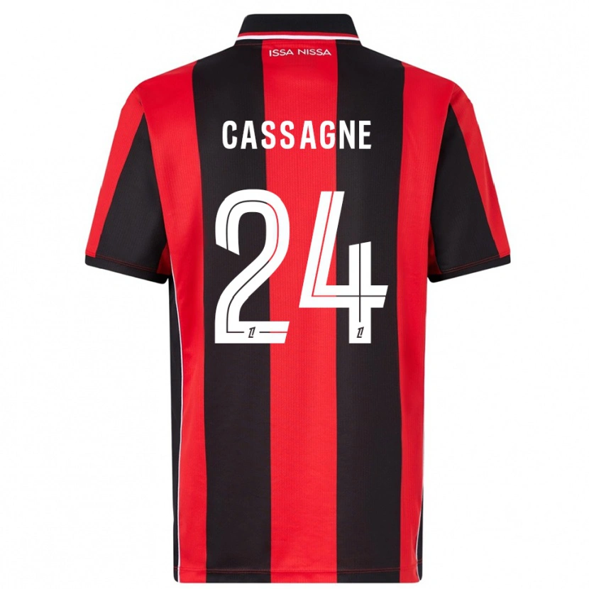 DanxenレディースLéa Cassagne#24赤黒ホームシャツ2025/26ジャージーユニフォーム