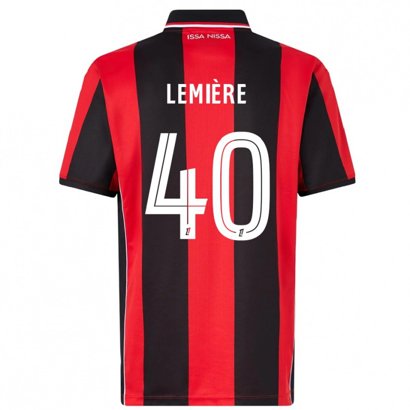 DanxenレディースPauline Lemière#40赤黒ホームシャツ2025/26ジャージーユニフォーム