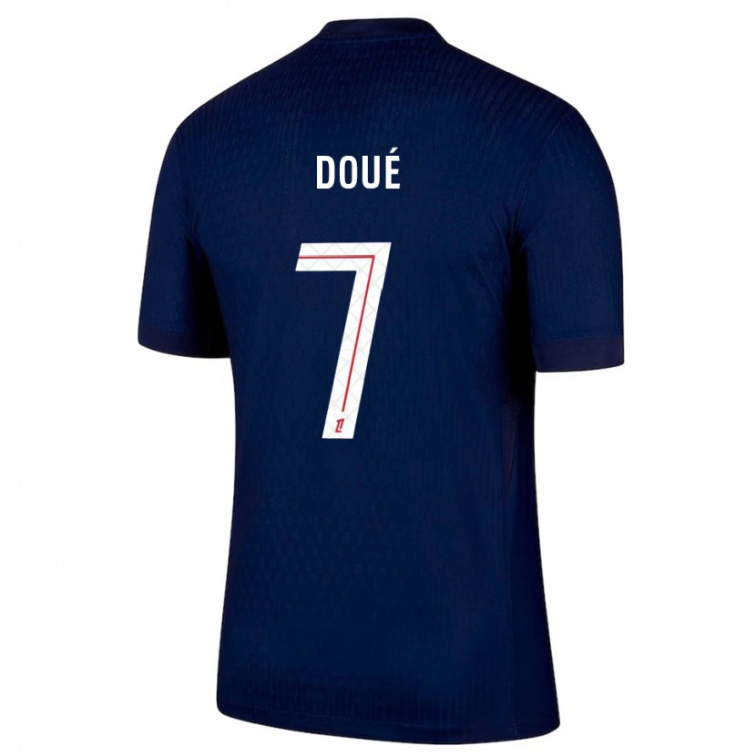 DanxenレディースEddy Doué#7紺赤ホームシャツ2025/26ジャージーユニフォーム