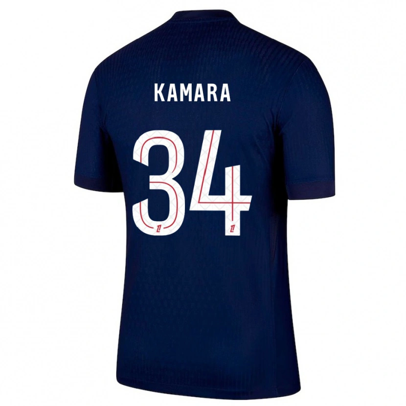 DanxenレディースNoham Kamara#34紺赤ホームシャツ2025/26ジャージーユニフォーム