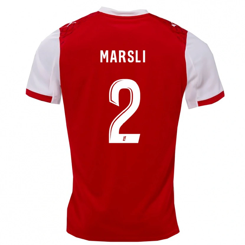 DanxenレディースAdam Marsli#2赤白ホームシャツ2025/26ジャージーユニフォーム