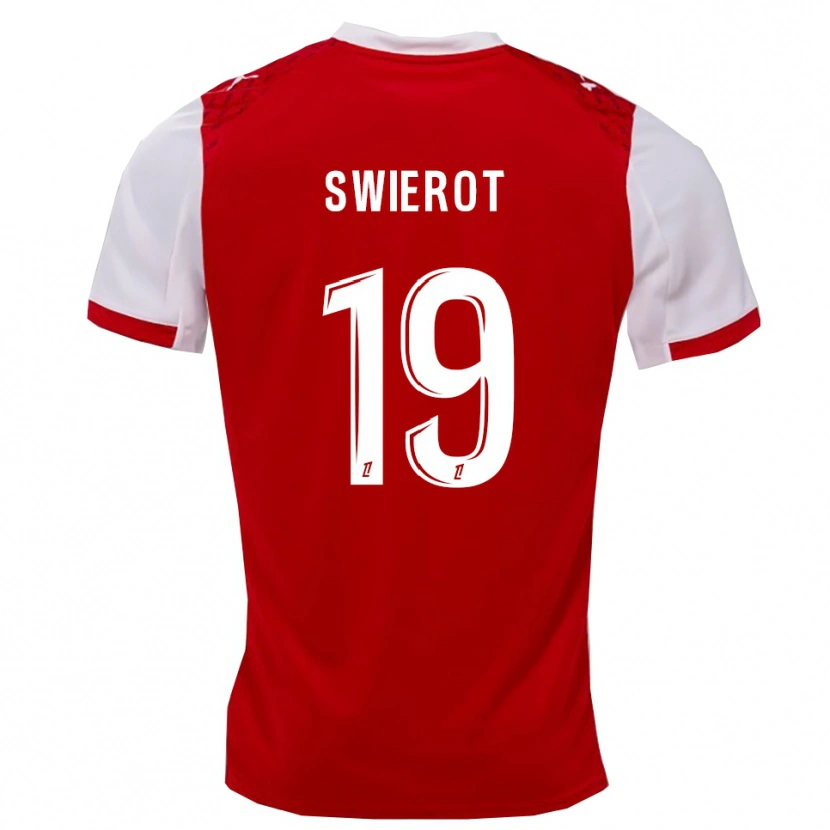 DanxenレディースJulie Swierot#19赤白ホームシャツ2025/26ジャージーユニフォーム