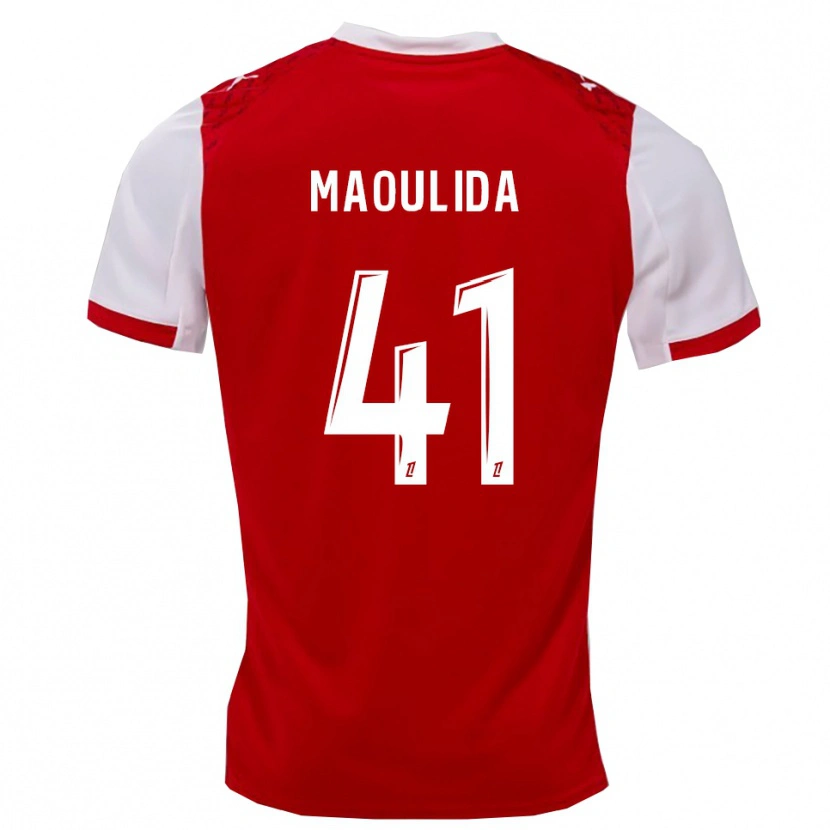DanxenレディースAssimina Maoulida#41赤白ホームシャツ2025/26ジャージーユニフォーム