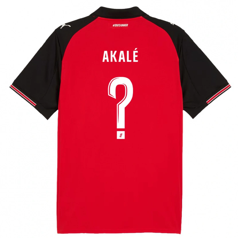 DanxenレディースJoakim Akalé#0赤黒ホームシャツ2025/26ジャージーユニフォーム