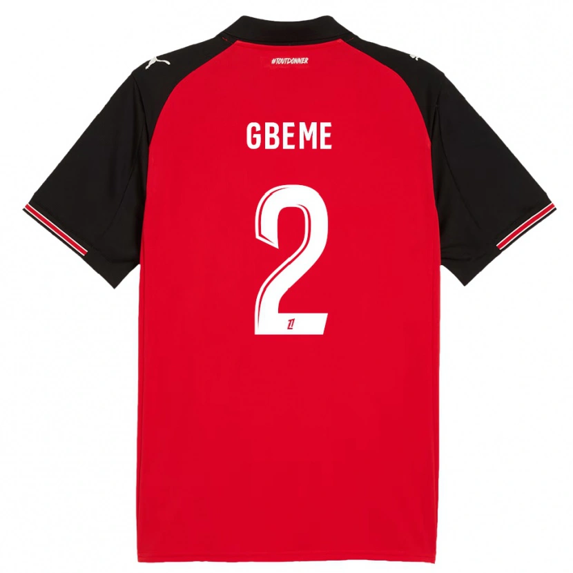 DanxenレディースMervin Gbeme#2赤黒ホームシャツ2025/26ジャージーユニフォーム