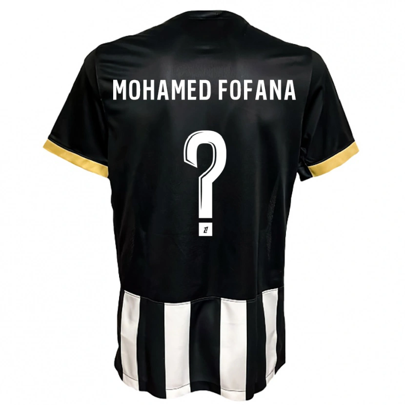 DanxenレディースYanis Mohamed Fofana#0黒白ホームシャツ2025/26ジャージーユニフォーム