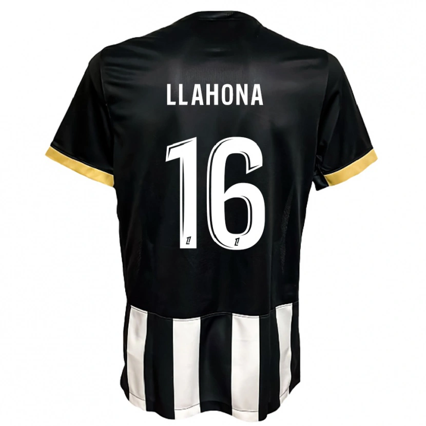 DanxenレディースYann Llahona#16黒白ホームシャツ2025/26ジャージーユニフォーム