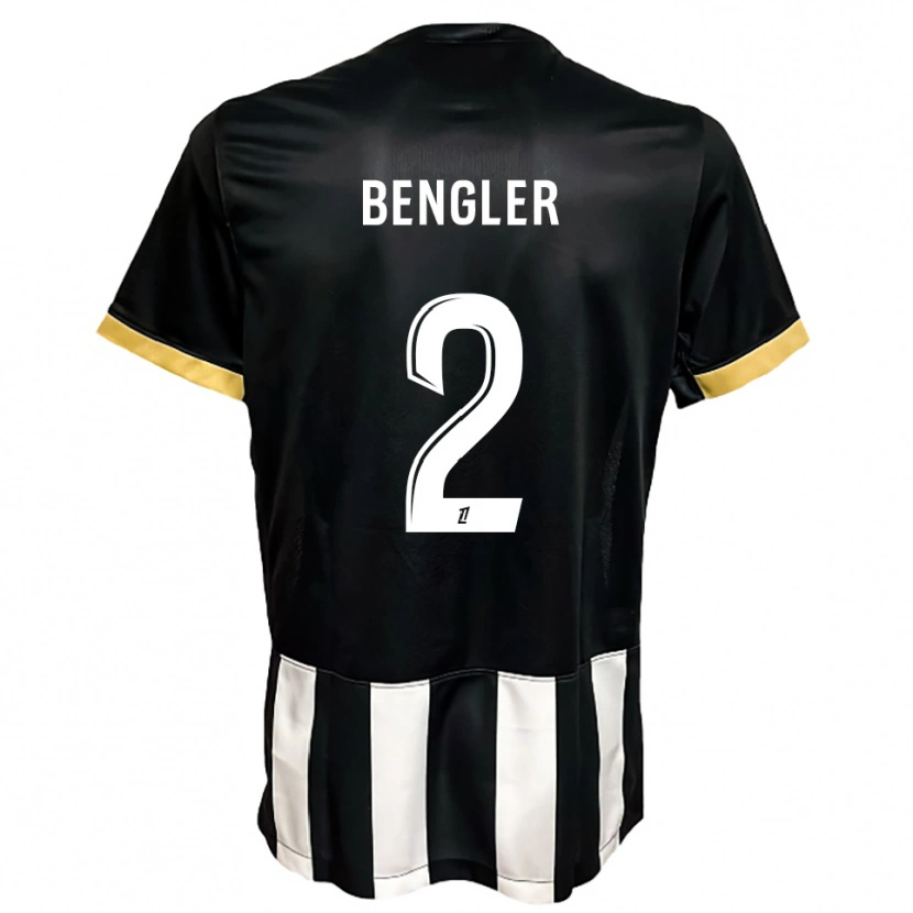 DanxenレディースRandy Bengler#2黒白ホームシャツ2025/26ジャージーユニフォーム