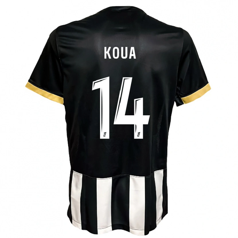 DanxenレディースMoran Koua#14黒白ホームシャツ2025/26ジャージーユニフォーム