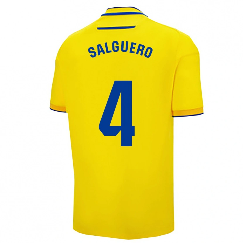 DanxenレディースAdrián Salguero#4黄紺ホームシャツ2025/26ジャージーユニフォーム