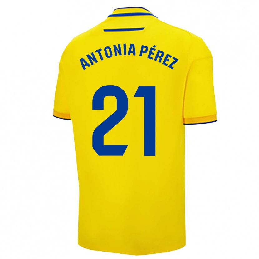 DanxenレディースAntonia Pérez Lopez#21黄紺ホームシャツ2025/26ジャージーユニフォーム