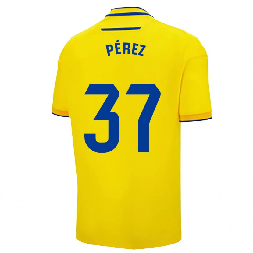DanxenレディースDavid Pérez#37黄紺ホームシャツ2025/26ジャージーユニフォーム