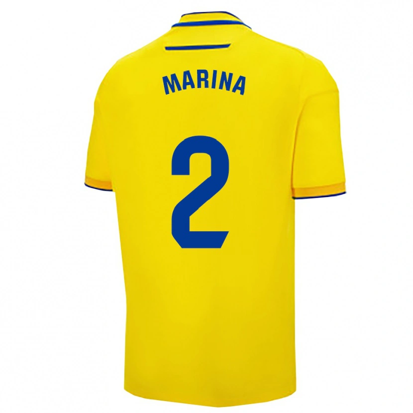 DanxenレディースMarina Galvez Jimenez#2黄紺ホームシャツ2025/26ジャージーユニフォーム