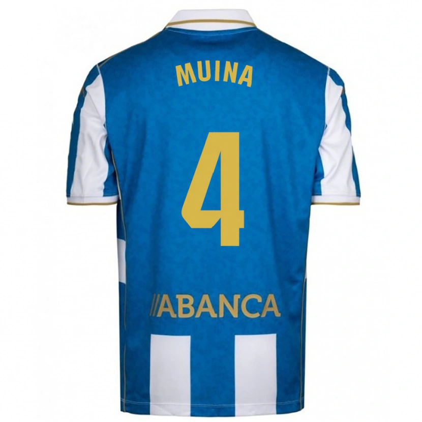 DanxenレディースHenar Muiña#4白青ホームシャツ2025/26ジャージーユニフォーム