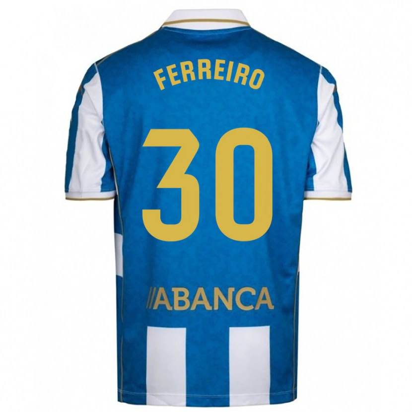 DanxenレディースManu Ferreiro#30白青ホームシャツ2025/26ジャージーユニフォーム