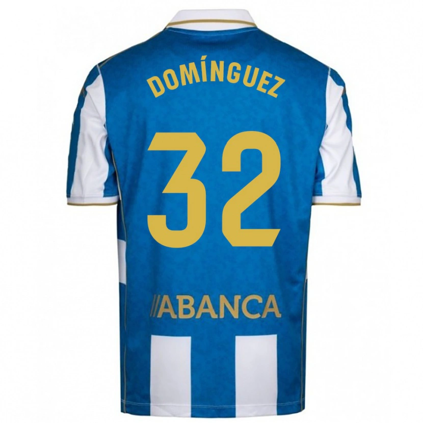 DanxenレディースDavid Domínguez#32白青ホームシャツ2025/26ジャージーユニフォーム