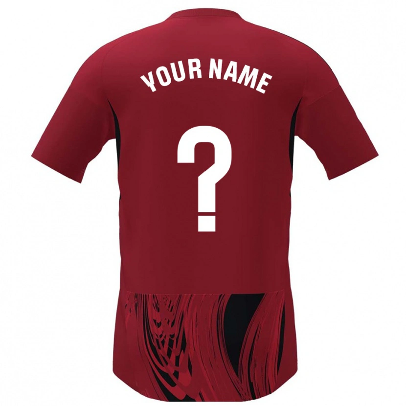 Danxenレディースあなたの名前#0赤黒ホームシャツ2025/26ジャージーユニフォーム