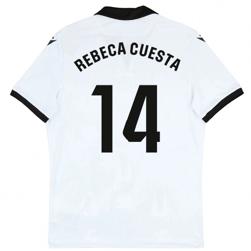 DanxenレディースRebeca Cuesta#14白黒ホームシャツ2025/26ジャージーユニフォーム