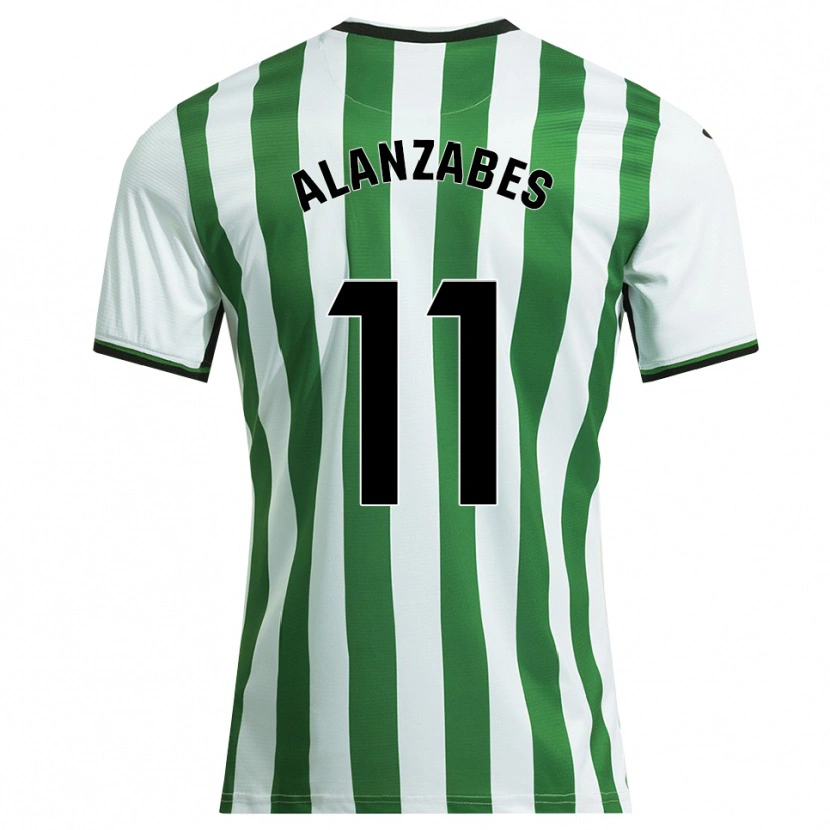 DanxenレディースMarta Alanzabes León#11白緑ホームシャツ2025/26ジャージーユニフォーム