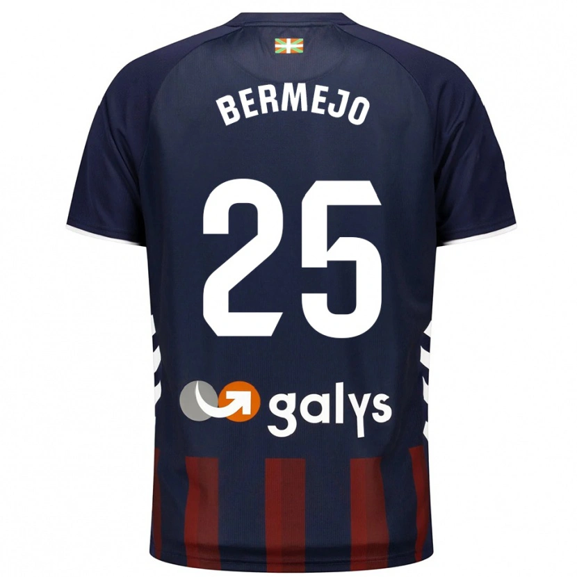 DanxenレディースJoseba Bermejo#25紺赤ホームシャツ2025/26ジャージーユニフォーム