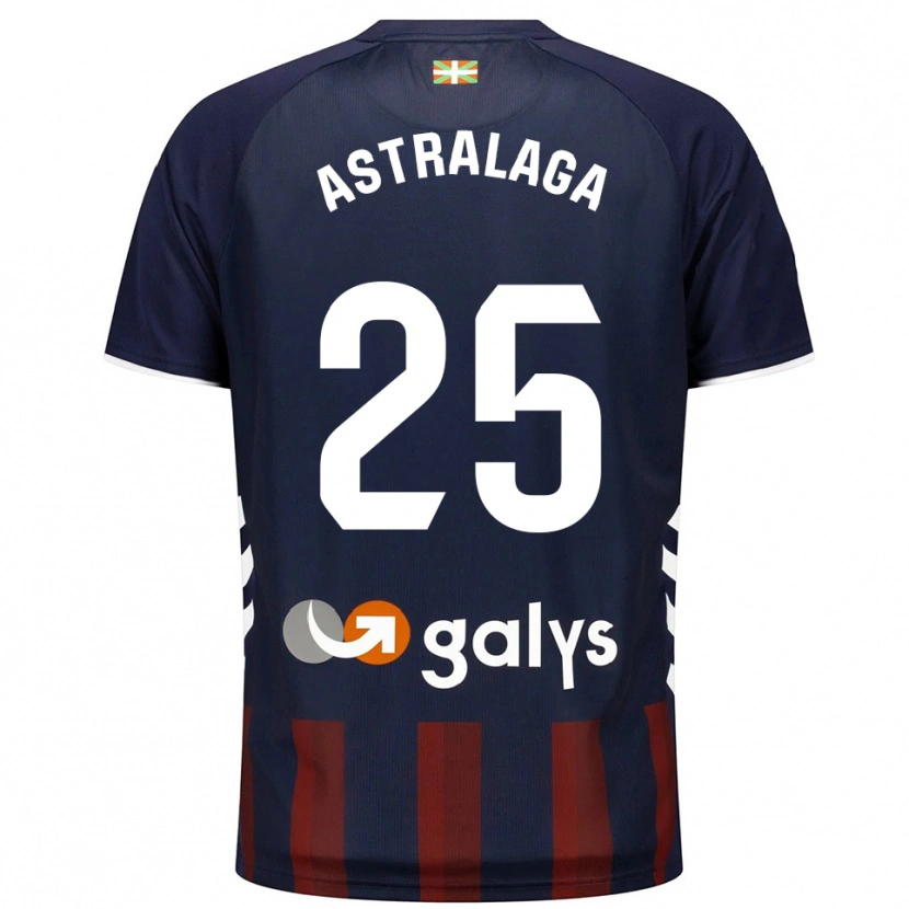 DanxenレディースEunate Astralaga Aranguren#25紺赤ホームシャツ2025/26ジャージーユニフォーム