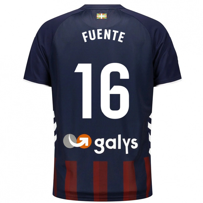 Danxenレディースマリオ・フエンテ・フェルナンデス#16紺赤ホームシャツ2025/26ジャージーユニフォーム