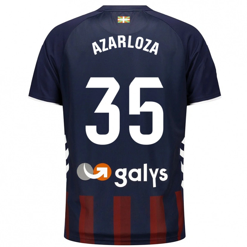DanxenレディースEneko Azarloza#35紺赤ホームシャツ2025/26ジャージーユニフォーム