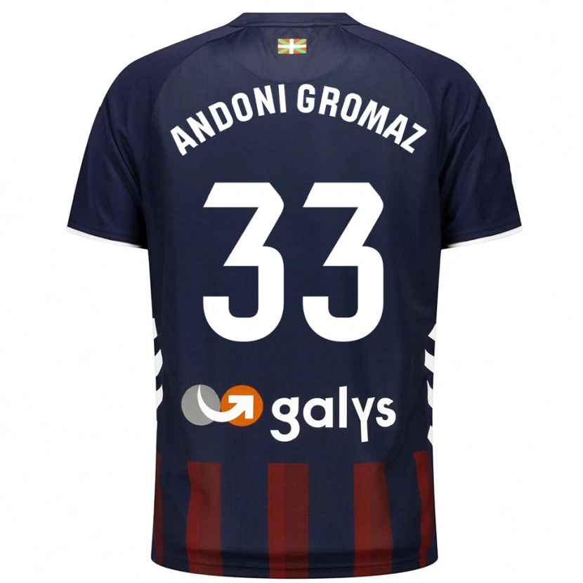 DanxenレディースJon Andoni Gromaz#33紺赤ホームシャツ2025/26ジャージーユニフォーム