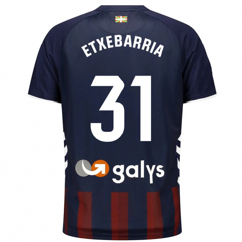 DanxenレディースEkain Etxebarria#31紺赤ホームシャツ2025/26ジャージーユニフォーム