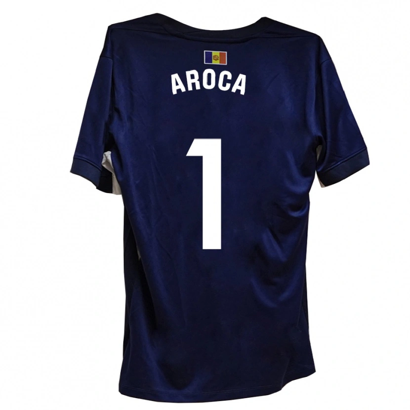 DanxenレディースVíctor Aroca#1ネイビー 白ホームシャツ2025/26ジャージーユニフォーム