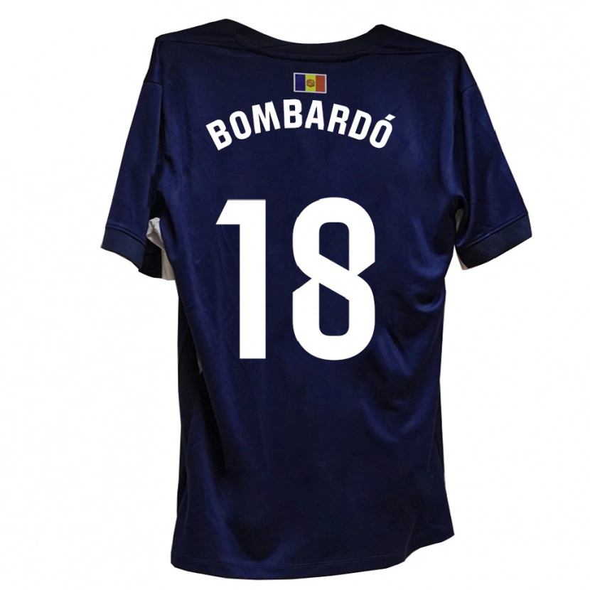 DanxenレディースMarc Bombardó#18ネイビー 白ホームシャツ2025/26ジャージーユニフォーム
