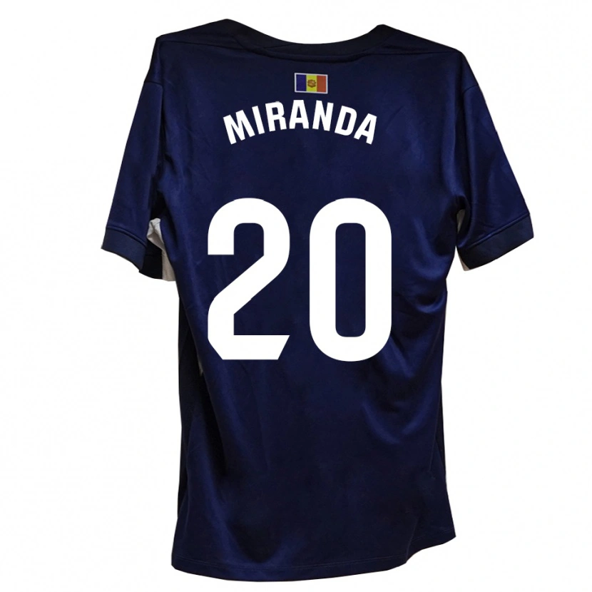 DanxenレディースPau Miranda#20ネイビー 白ホームシャツ2025/26ジャージーユニフォーム