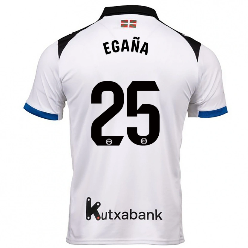 DanxenレディースEider Egaña#25白青アウェイシャツ2025/26ジャージーユニフォーム