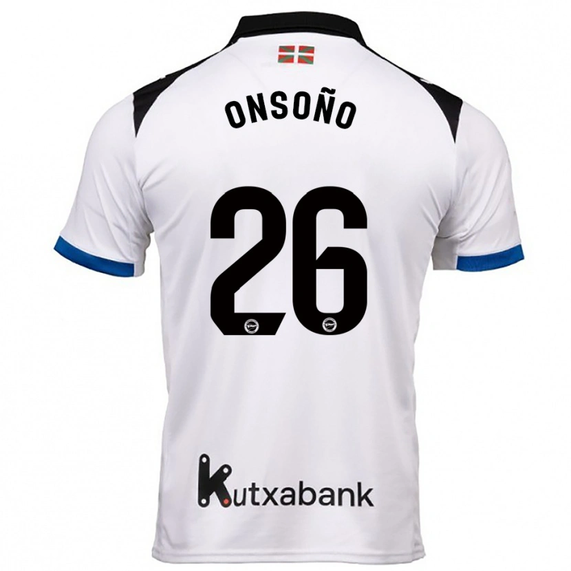 DanxenレディースLorea Onsoño#26白青アウェイシャツ2025/26ジャージーユニフォーム