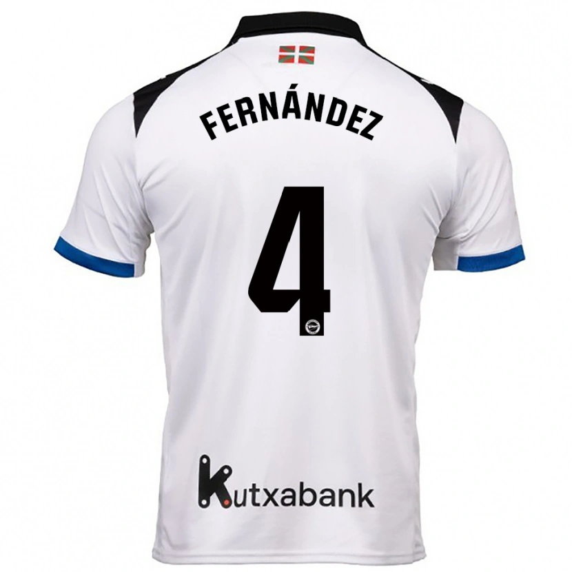 DanxenレディースAritz Fernández#4白青アウェイシャツ2025/26ジャージーユニフォーム
